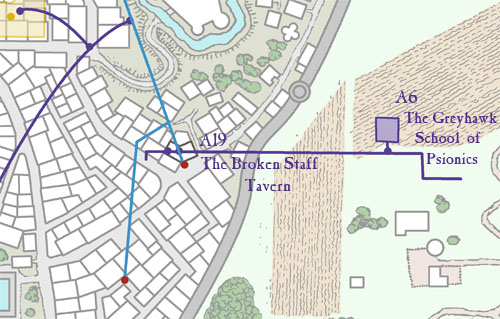 Psionics School location map